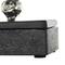 Black Marble Decorative Box with Textured Silver Aluminum Knobs, 3ct.